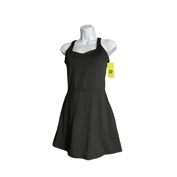 All In Motion Womens Black Activewear Knit Halter Dress Built-In Short Size XS - Picture 3 of 15